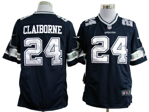 Dallas Cowboys 24 LSU Morris Claiborne Blue Game Nike Nfl jersey
